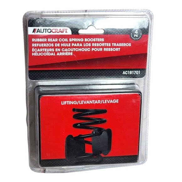 Autocraft Rubber Coil Spring Boosters 4pk AC181701 – Lift & Improve Suspension - Picture 1 of 8